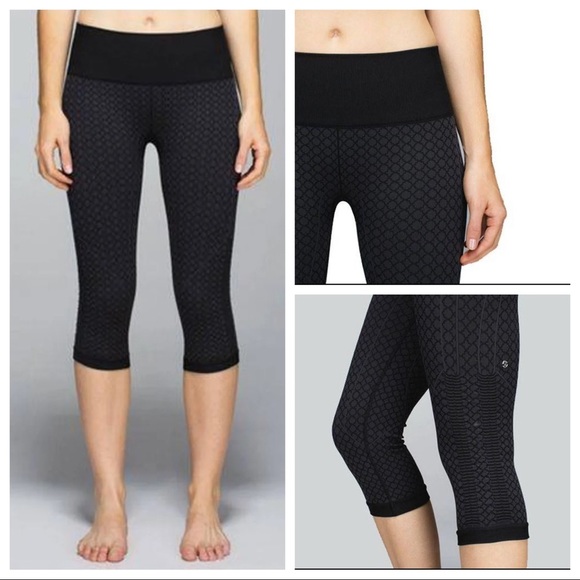 Lululemon In The Flow Crops Soul Geo Print Size 4 - Picture 3 of 7